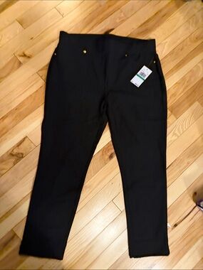 Women’s Black Stretch Pants - Classic Slim Fit